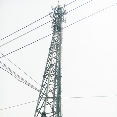 Trasmissione per microonde triangolare della torre cellulare Q355b di sostegno di auto della immersione calda