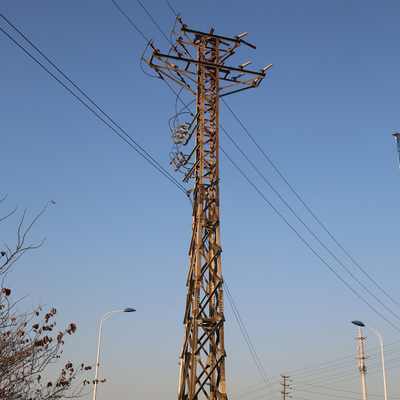 Linea di trasmissione galvanizzata angolo 220kv torri, torre elettrica ad alta tensione 10m