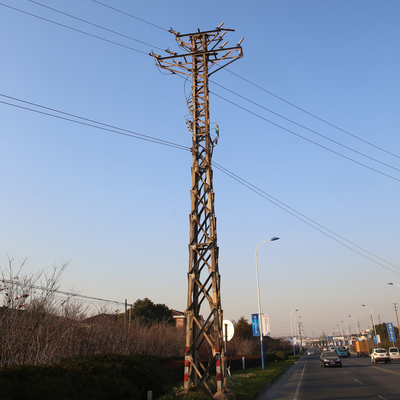 Linea di trasmissione galvanizzata angolo 220kv torri, torre elettrica ad alta tensione 10m