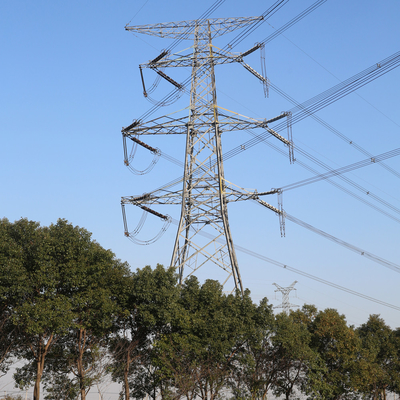 Linea di trasmissione galvanizzata angolo 220kv torri, torre elettrica ad alta tensione 10m