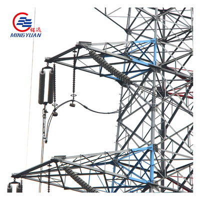 Linea di trasmissione di energia elettrica per immersione a caldo Reticolo angolare zincato a torre in acciaio