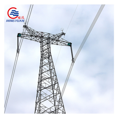 La immersione calda ha galvanizzato la torre d'acciaio di tensione media per la linea elettrica