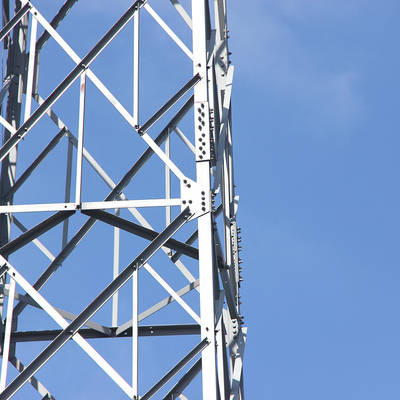 45m galvanizzati ingraticciano la torre d'acciaio, torre di comunicazione autosufficiente 5g