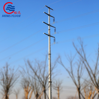 la torre elettrica pratica d'acciaio della grata della trasmissione 132kV ha galvanizzato Monopoles tubolare