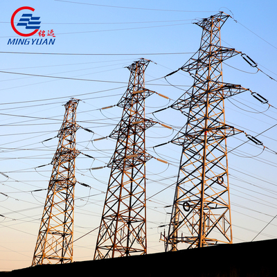 la torre elettrica pratica d'acciaio della grata della trasmissione 132kV ha galvanizzato Monopoles tubolare